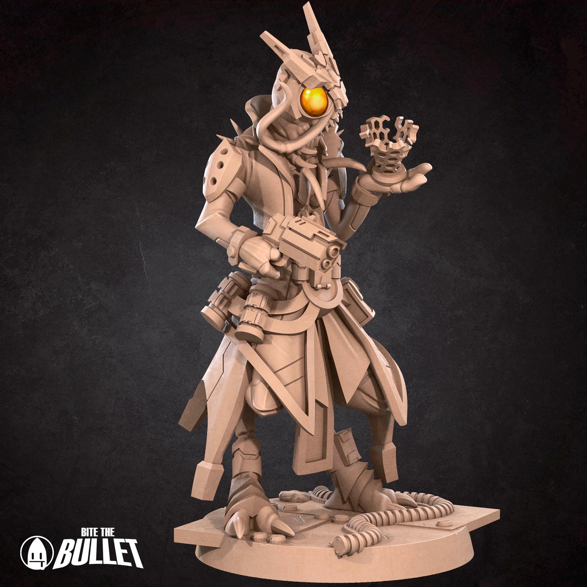 Space Locust Technomancer | Bullet Galaxy | Bite The Bullet | 35mm Scale | Resin Printed Tabletop RPG Miniature Figures | DND | 5E