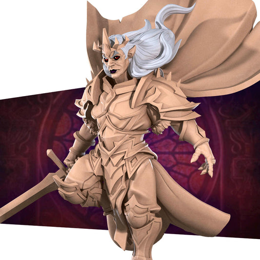 Vampire Paladin | Vampires Pt. 2 | Bite The Bullet | 35mm Scale | Resin Printed Tabletop RPG Miniature Figures | DND | 5E