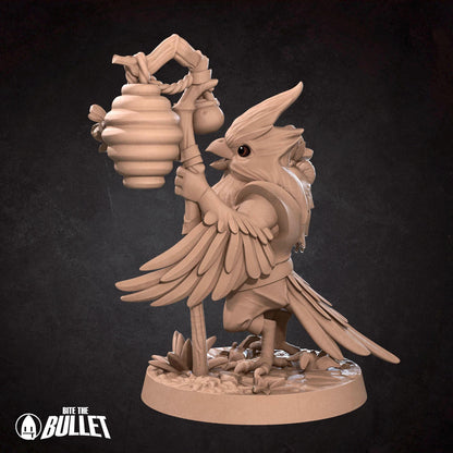 Birdfolk Forestkeeper | Grove Haven | Bite The Bullet | 35mm Scale | Resin Printed Tabletop RPG Miniature Figures | DND | 5E