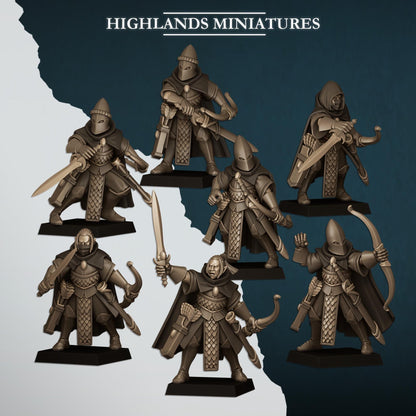 Aegean Shadows | Aegean Elves | Highland Miniatures | 32mm Scale Resin Tabletop RPG Figures for Roleplaying and Wargaming