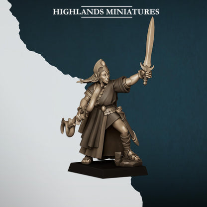 Aegean Maids | Aegean Elves | Highland Miniatures | 32mm Scale Resin Tabletop RPG Figures for Roleplaying and Wargaming