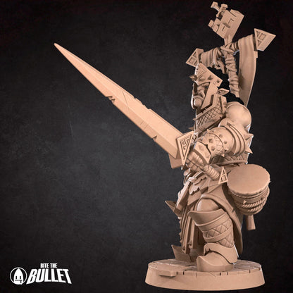 Half-Orc War Priest | Iconic Heroes | Bite The Bullet | 35mm Scale | Resin Printed Tabletop RPG Miniature Figures | DND | 5E