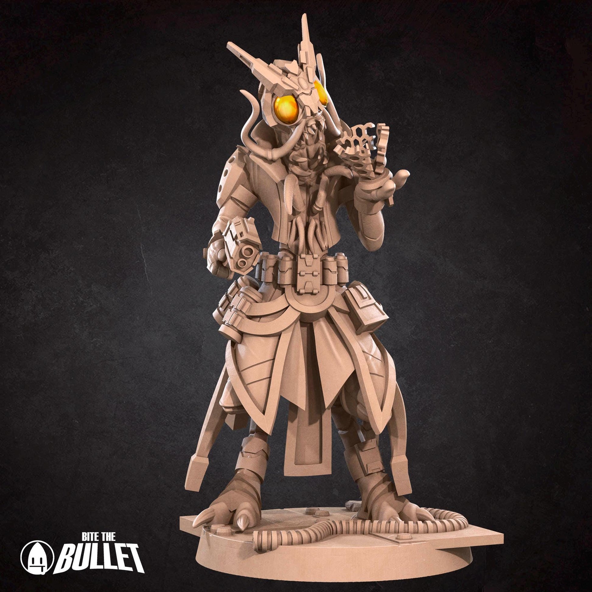 Space Locust Technomancer | Bullet Galaxy | Bite The Bullet | 35mm Scale | Resin Printed Tabletop RPG Miniature Figures | DND | 5E