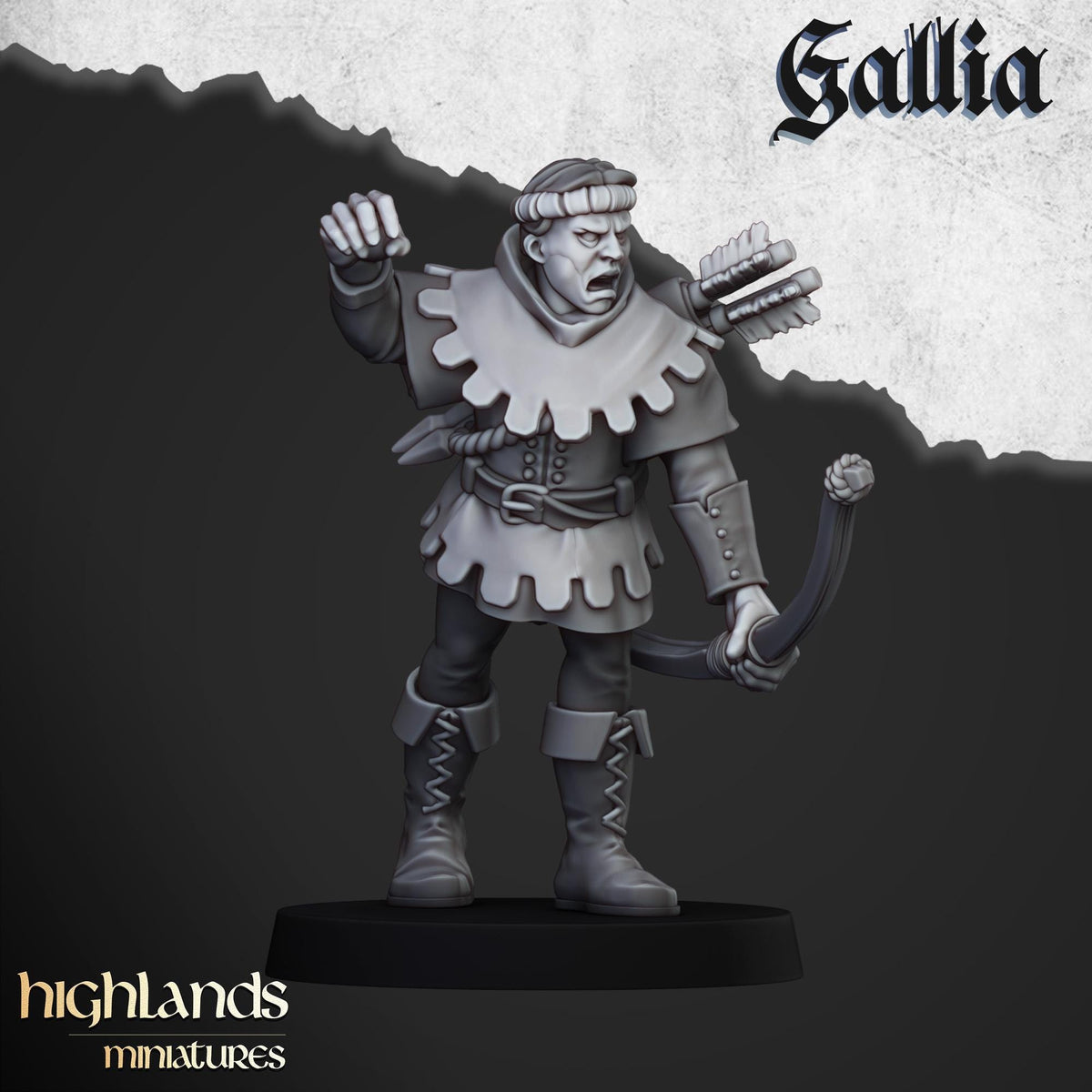 Sherwood Archers | Gallia | Highland Miniatures | 32mm Scale Resin Tabletop RPG Figures for Roleplaying and Wargaming