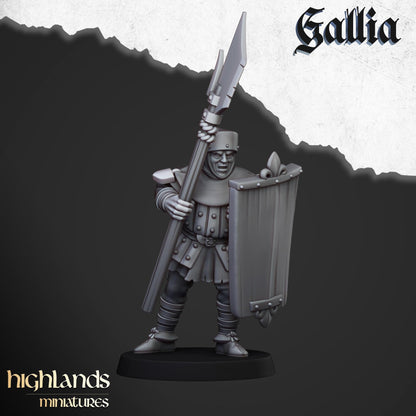 Gallia Men At Arms | Gallia | Highland Miniatures | 32mm Scale Resin Tabletop RPG Figures for Roleplaying and Wargaming