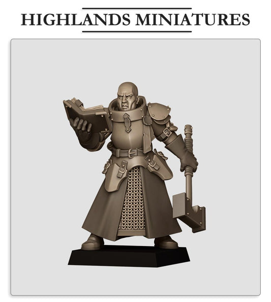 Sunland Battle Priest 1 | Sunland | Highland Miniatures | 32mm Scale Resin Tabletop RPG Figures for Roleplaying and Wargaming