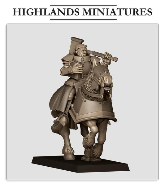Mounted Sunland Battle Priest | Sunland | Highland Miniatures | 32mm Scale Resin Tabletop RPG Figures for Roleplaying and Wargaming