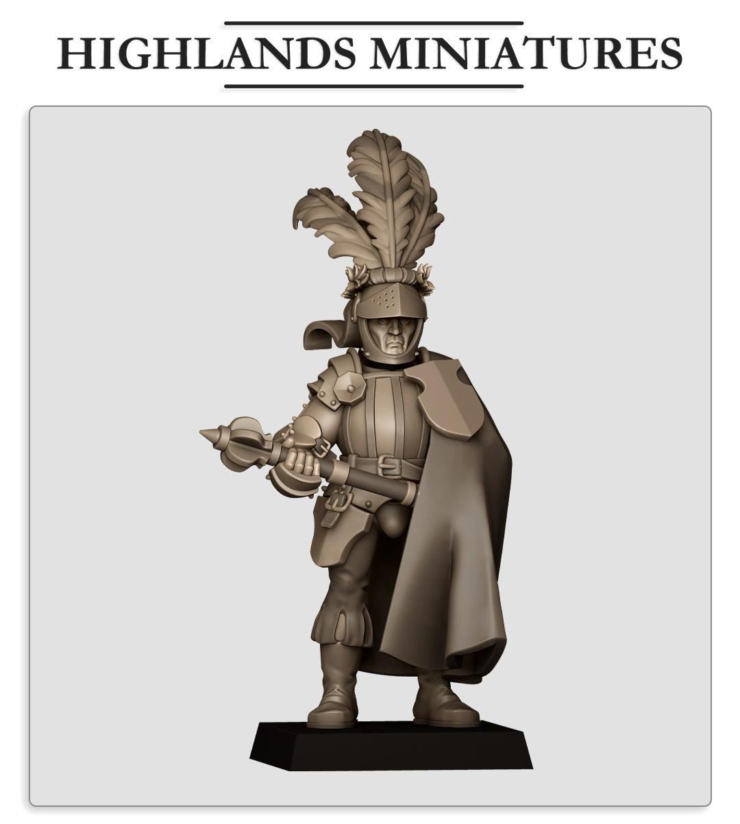 Sunland Captain 1 | Sunland | Highland Miniatures | 32mm Scale Resin Tabletop RPG Figures for Roleplaying and Wargaming