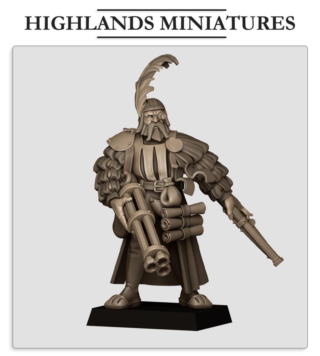 Sunland Engineer 1 | Sunland | Highland Miniatures | 32mm Scale Resin Tabletop RPG Figures for Roleplaying and Wargaming