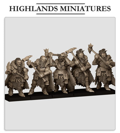 Mergenheim Knights On Foot | Mergenheim | Highland Miniatures | 32mm Scale Resin Tabletop RPG Figures for Roleplaying and Wargaming