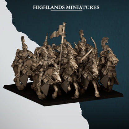 Aegean Sea Hippeis | Aegean Elves | Highland Miniatures | 32mm Scale Resin Tabletop RPG Figures for Roleplaying and Wargaming