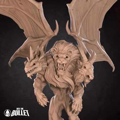 Chimera | Iconic Monsters | Bite The Bullet | 35mm Scale | Resin Printed Tabletop RPG Miniature Figures | DND | 5E