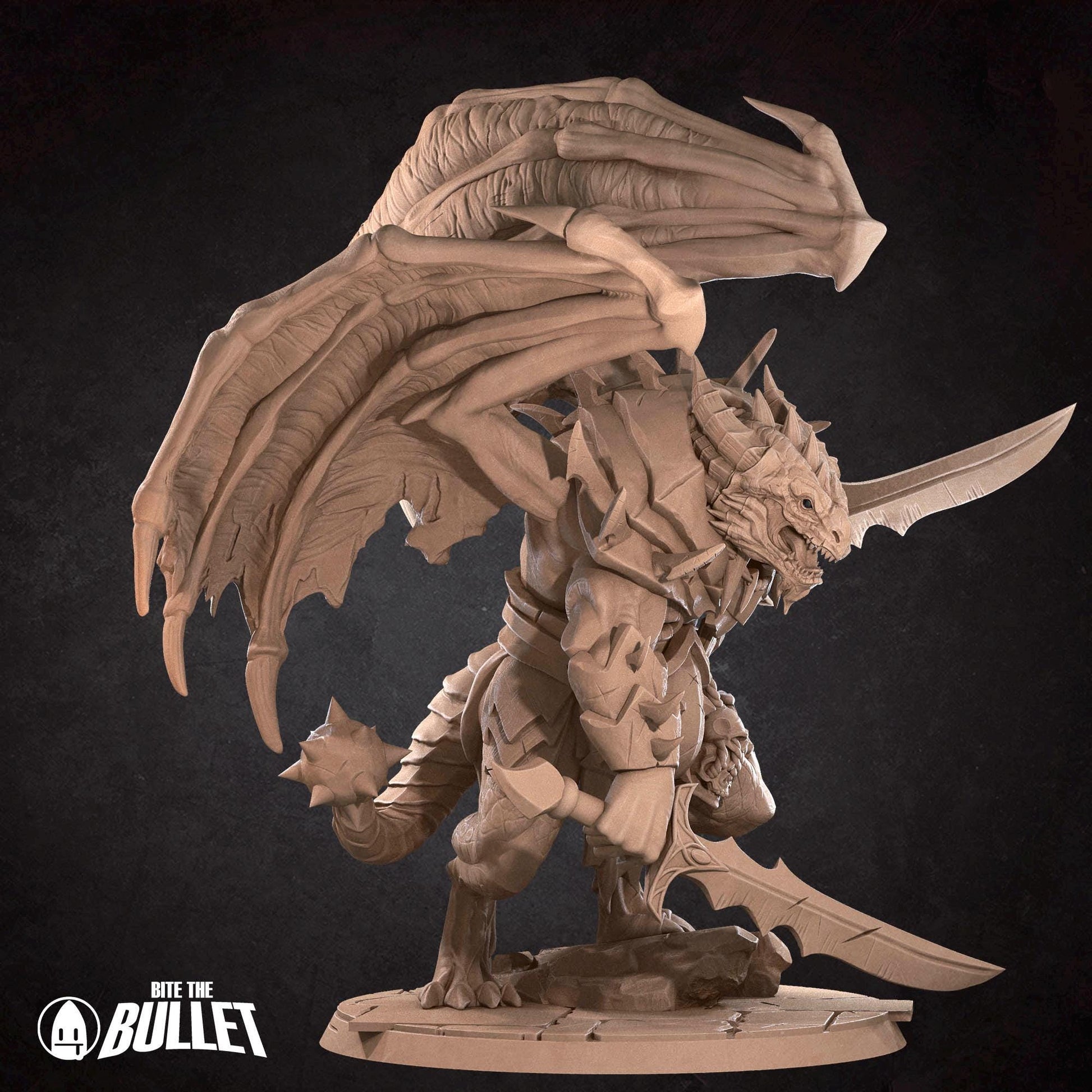 Draconian Dreadnought | Iconic Monsters | Bite The Bullet | 35mm Scale | Resin Printed Tabletop RPG Miniature Figures | DND | 5E