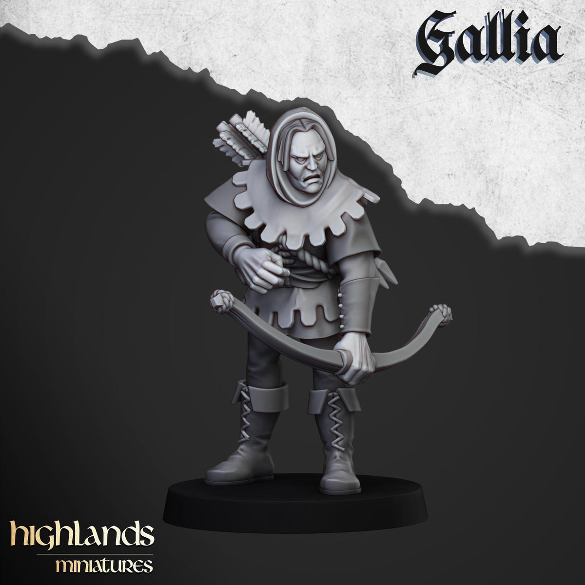 Sherwood Archers | Gallia | Highland Miniatures | 32mm Scale Resin Tabletop RPG Figures for Roleplaying and Wargaming