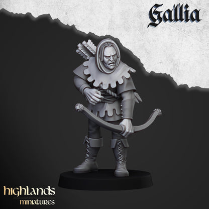 Sherwood Archers | Gallia | Highland Miniatures | 32mm Scale Resin Tabletop RPG Figures for Roleplaying and Wargaming