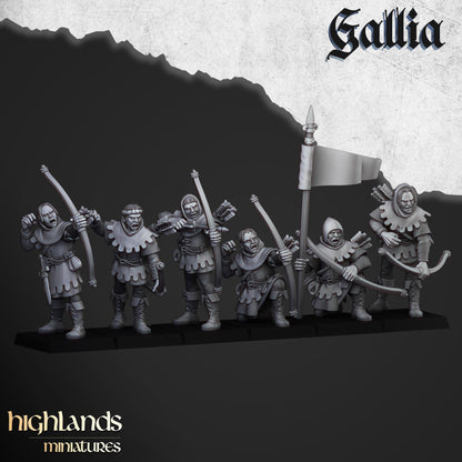 Sherwood Archers | Gallia | Highland Miniatures | 32mm Scale Resin Tabletop RPG Figures for Roleplaying and Wargaming