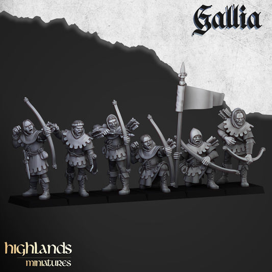 Sherwood Archers | Gallia | Highland Miniatures | 32mm Scale Resin Tabletop RPG Figures for Roleplaying and Wargaming