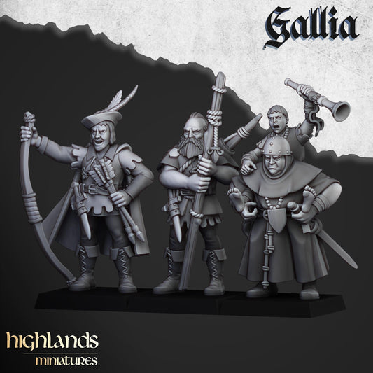 Robin Hood Heroes | Gallia | Highland Miniatures | 32mm Scale Resin Tabletop RPG Figures for Roleplaying and Wargaming