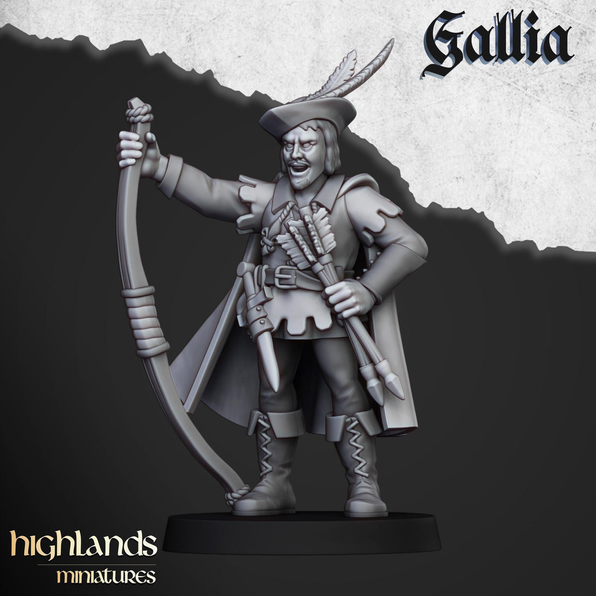 Robin Hood Heroes | Gallia | Highland Miniatures | 32mm Scale Resin Tabletop RPG Figures for Roleplaying and Wargaming