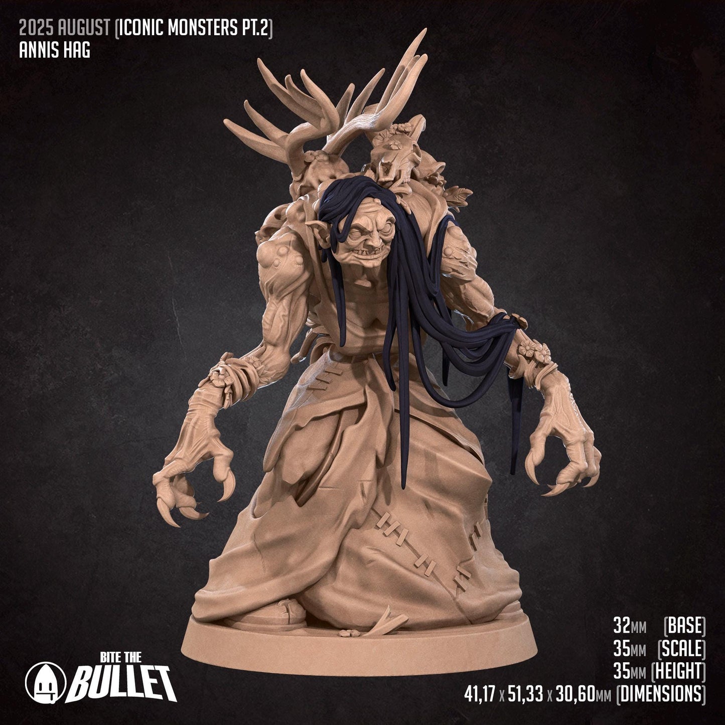 Annis Hag | Iconic Monsters Pt. 2 | Bite The Bullet | 35mm Scale | Resin Printed Tabletop RPG Miniature Figures