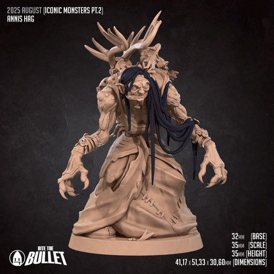 Annis Hag | Iconic Monsters Pt. 2 | Bite The Bullet | 35mm Scale | Resin Printed Tabletop RPG Miniature Figures
