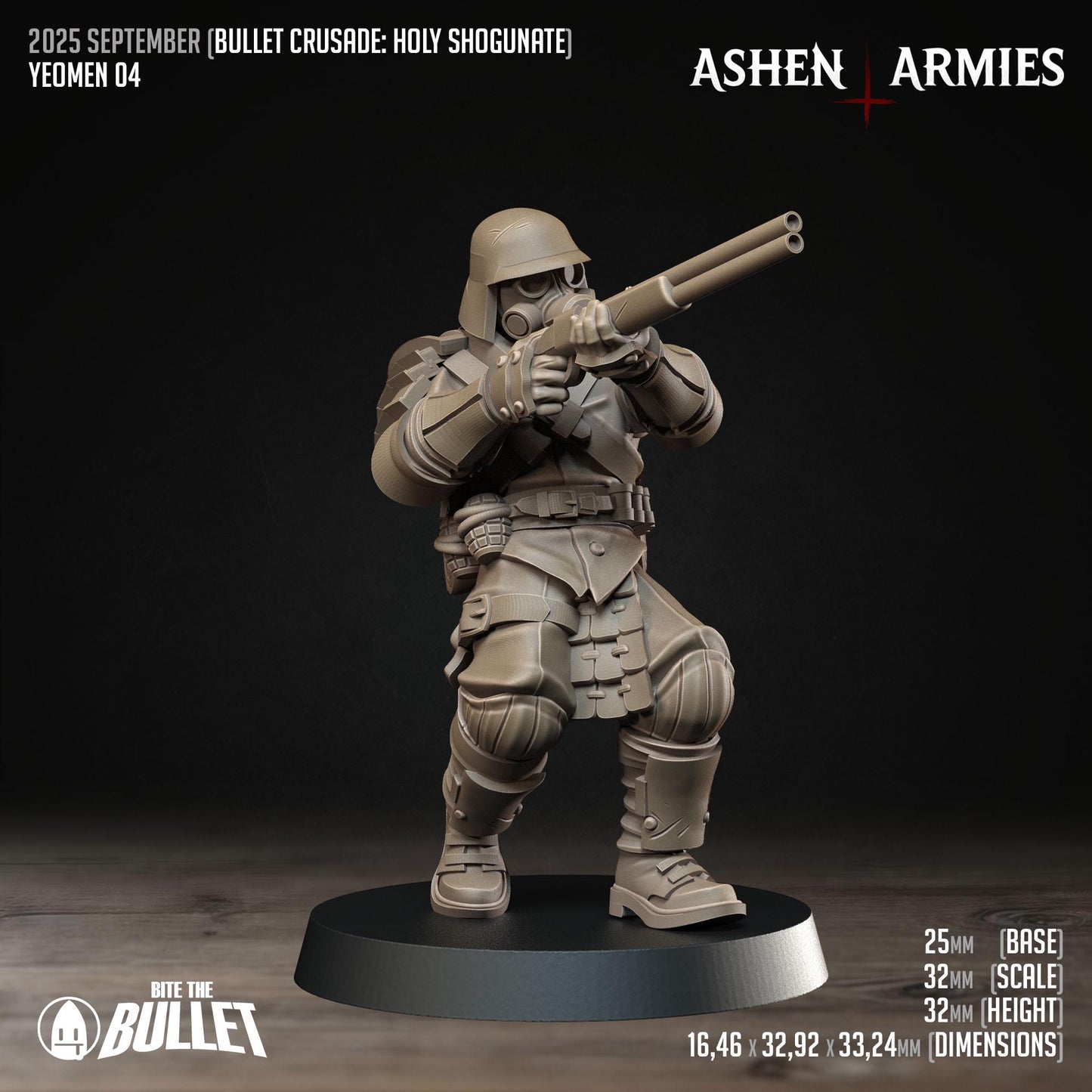 Yeomen | Bullet Crusade: Holy Shogunate | Bite The Bullet | 35mm Scale | Resin Printed Tabletop RPG Miniature Figures