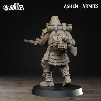 Yeomen | Bullet Crusade: Holy Shogunate | Bite The Bullet | 35mm Scale | Resin Printed Tabletop RPG Miniature Figures