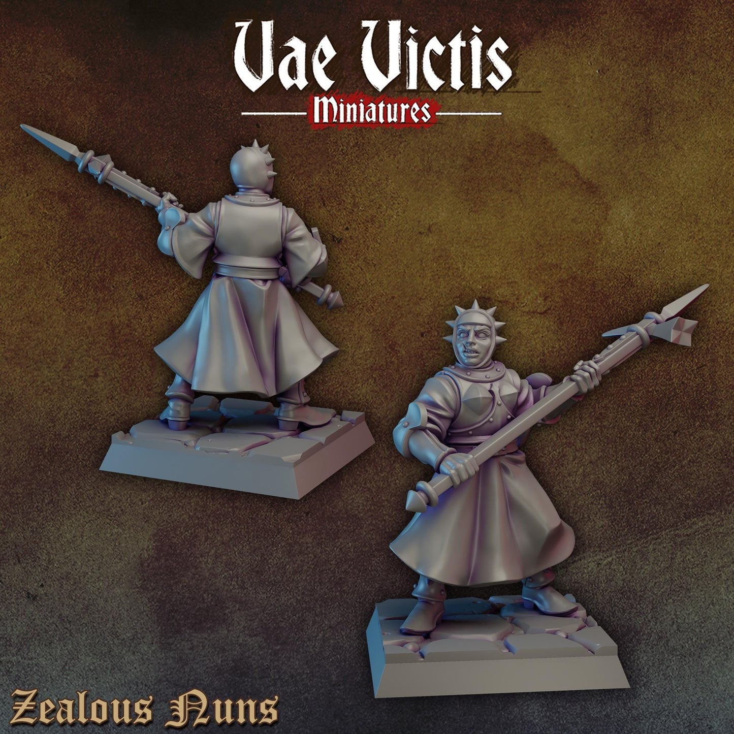 Zealous Nuns Vol. 1 | Vae Victis Miniatures | 32mm Scale Resin Printed Tabletop RPG Figures for Tabletop Roleplaying or Wargaming