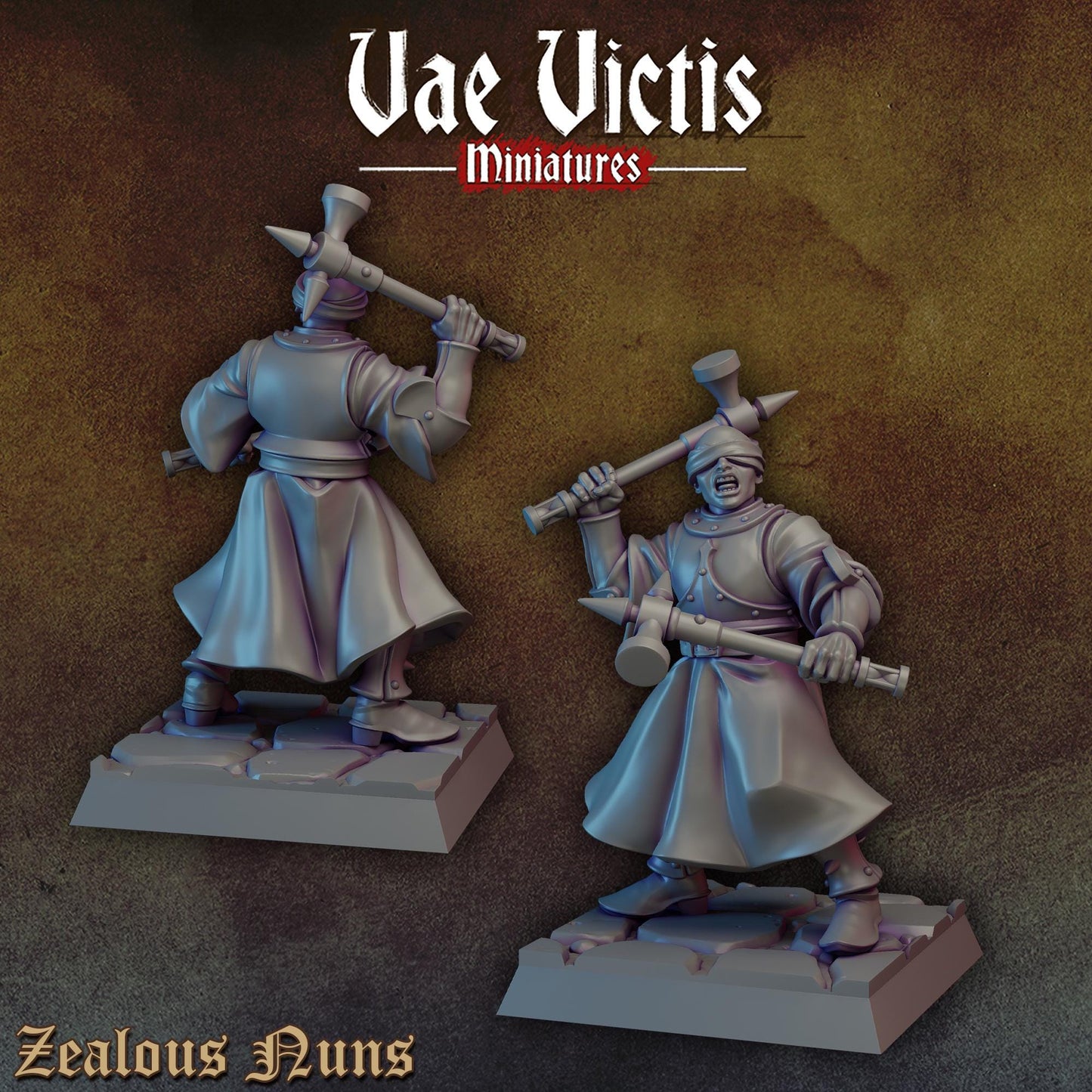 Zealous Nuns Vol. 1 | Vae Victis Miniatures | 32mm Scale Resin Printed Tabletop RPG Figures for Tabletop Roleplaying or Wargaming