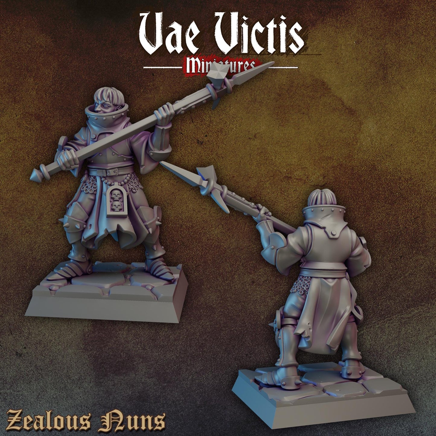 Zealous Nuns Vol. 1 | Vae Victis Miniatures | 32mm Scale Resin Printed Tabletop RPG Figures for Tabletop Roleplaying or Wargaming