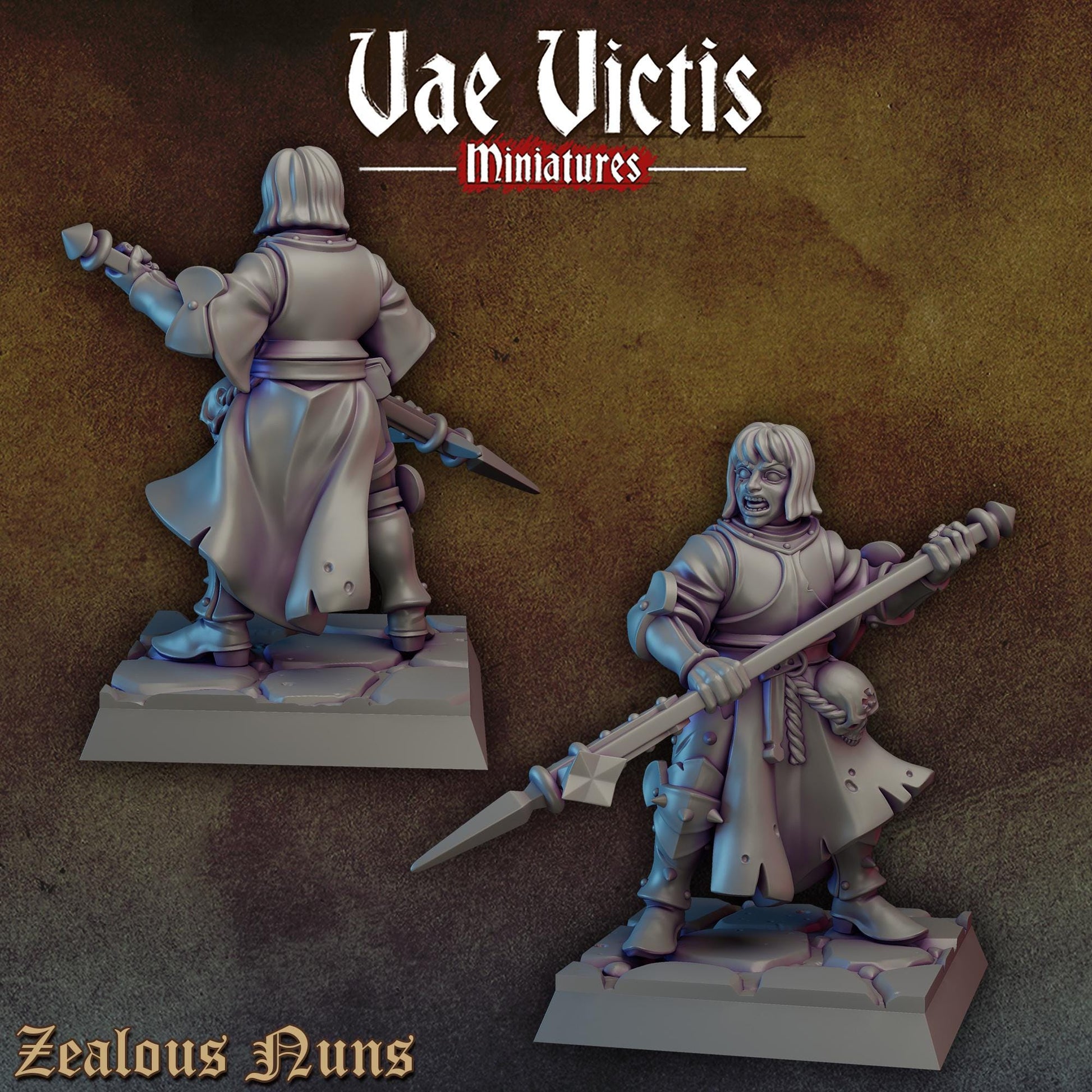 Zealous Nuns Vol. 1 | Vae Victis Miniatures | 32mm Scale Resin Printed Tabletop RPG Figures for Tabletop Roleplaying or Wargaming