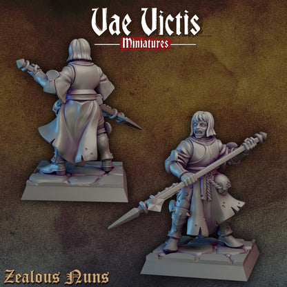 Zealous Nuns Vol. 1 | Vae Victis Miniatures | 32mm Scale Resin Printed Tabletop RPG Figures for Tabletop Roleplaying or Wargaming