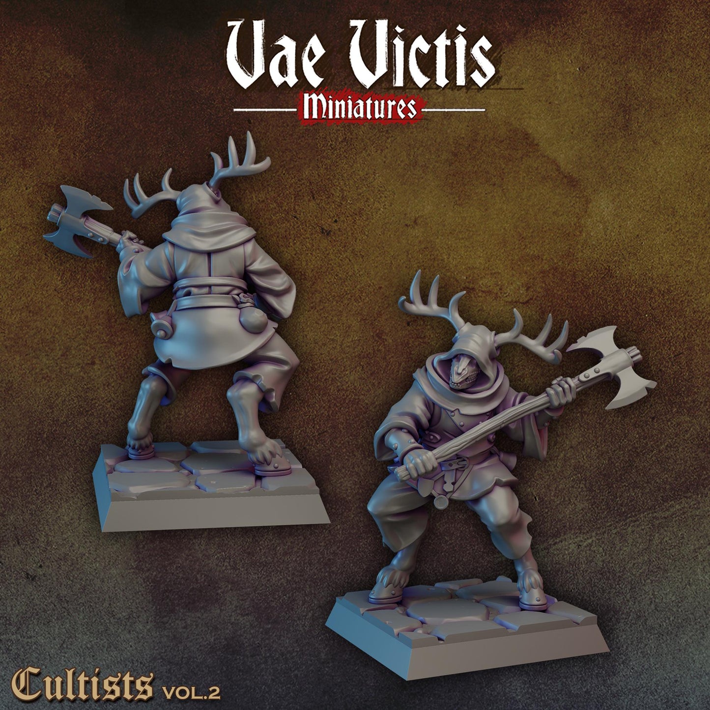 Cultists Vol. 2 | Vae Victis Miniatures | 32mm Scale Resin Printed Tabletop RPG Figures for Tabletop Roleplaying or Wargaming