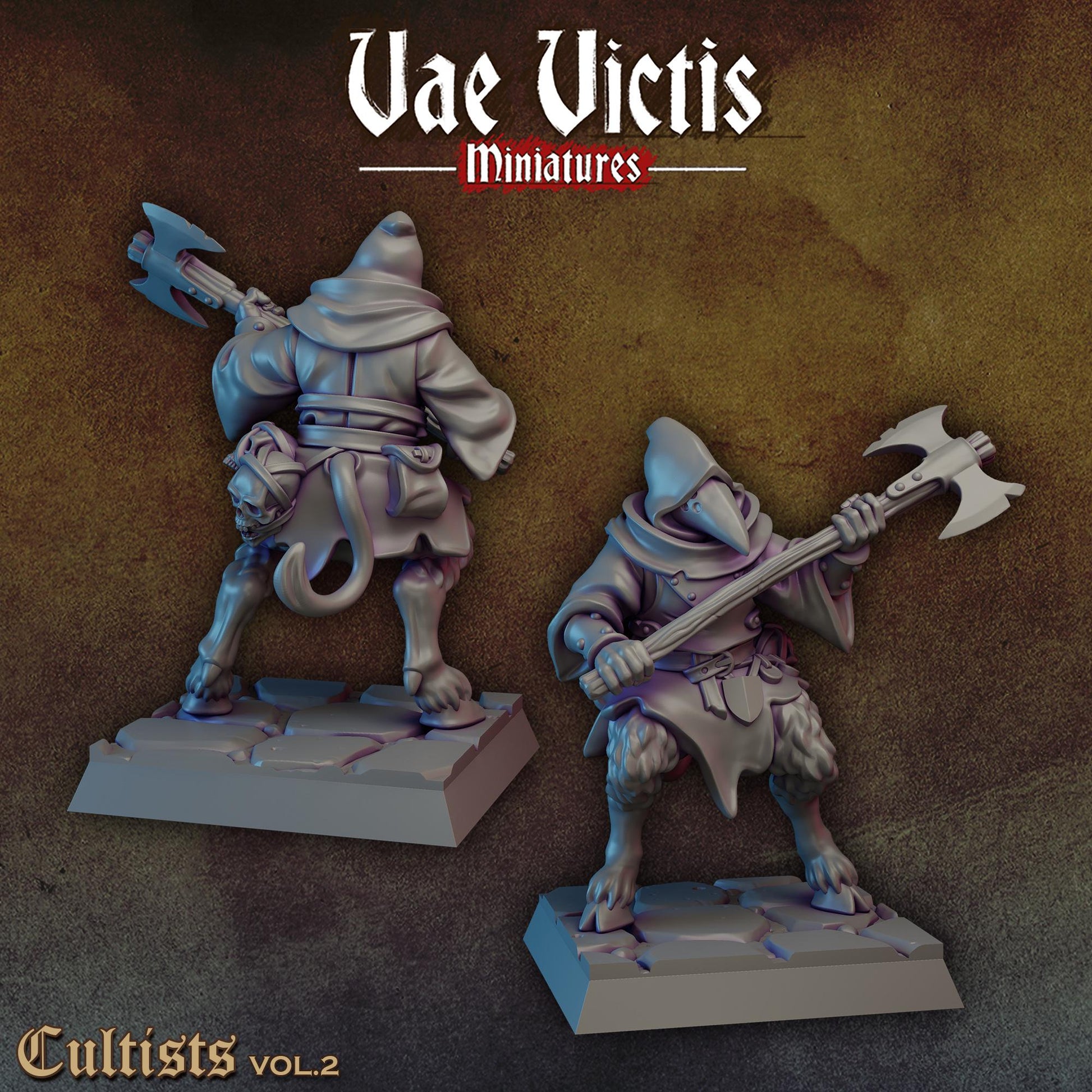 Cultists Vol. 2 | Vae Victis Miniatures | 32mm Scale Resin Printed Tabletop RPG Figures for Tabletop Roleplaying or Wargaming