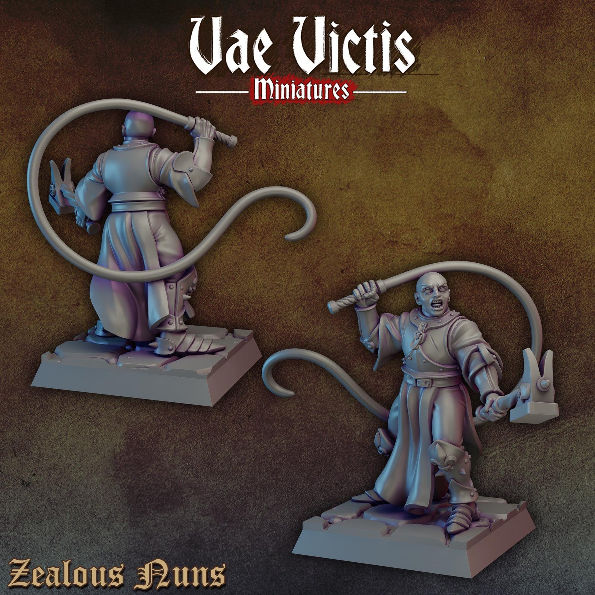 Zealous Nuns Vol. 1 | Vae Victis Miniatures | 32mm Scale Resin Printed Tabletop RPG Figures for Tabletop Roleplaying or Wargaming