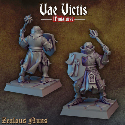 Zealous Nuns Vol. 1 | Vae Victis Miniatures | 32mm Scale Resin Printed Tabletop RPG Figures for Tabletop Roleplaying or Wargaming