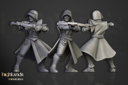 Gallia Shooters Crossbowmen | Gallia | Highland Miniatures | 32mm Scale Resin Tabletop RPG Figures for Roleplaying and Wargaming