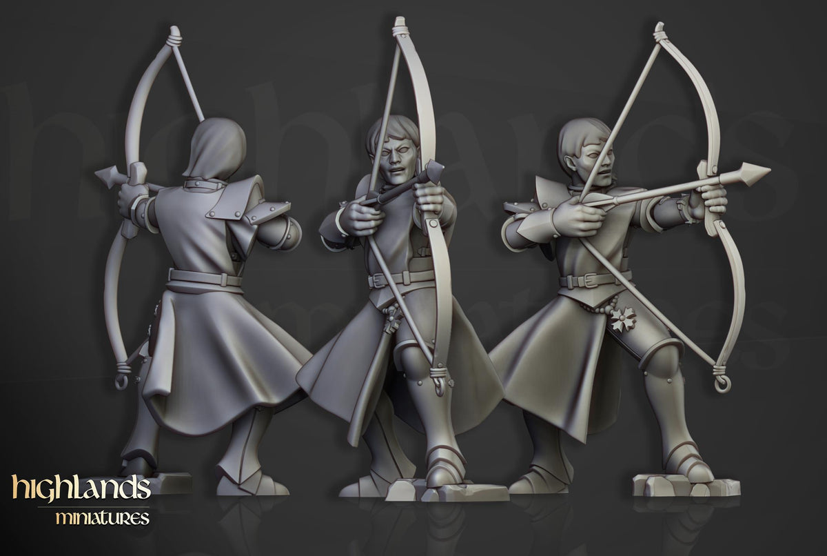 Gallia Shooters Crossbowmen | Gallia | Highland Miniatures | 32mm Scale Resin Tabletop RPG Figures for Roleplaying and Wargaming