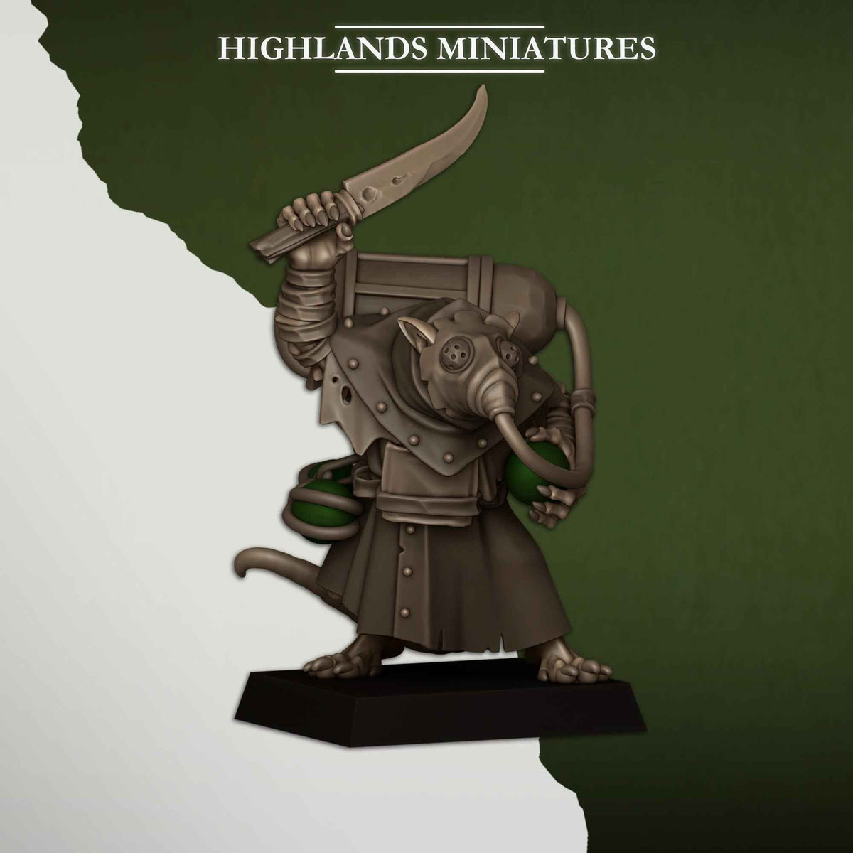 Sewer Poison Carriers | Sewer Vermin | Highlands Miniatures | 32mm Scale Resin TTRPG Figures for Roleplaying and Wargaming