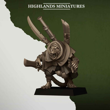 Sewer Vermin Smugglers | Sewer Vermin | Highlands Miniatures | 32mm Scale Resin TTRPG Figures for Roleplaying and Wargaming