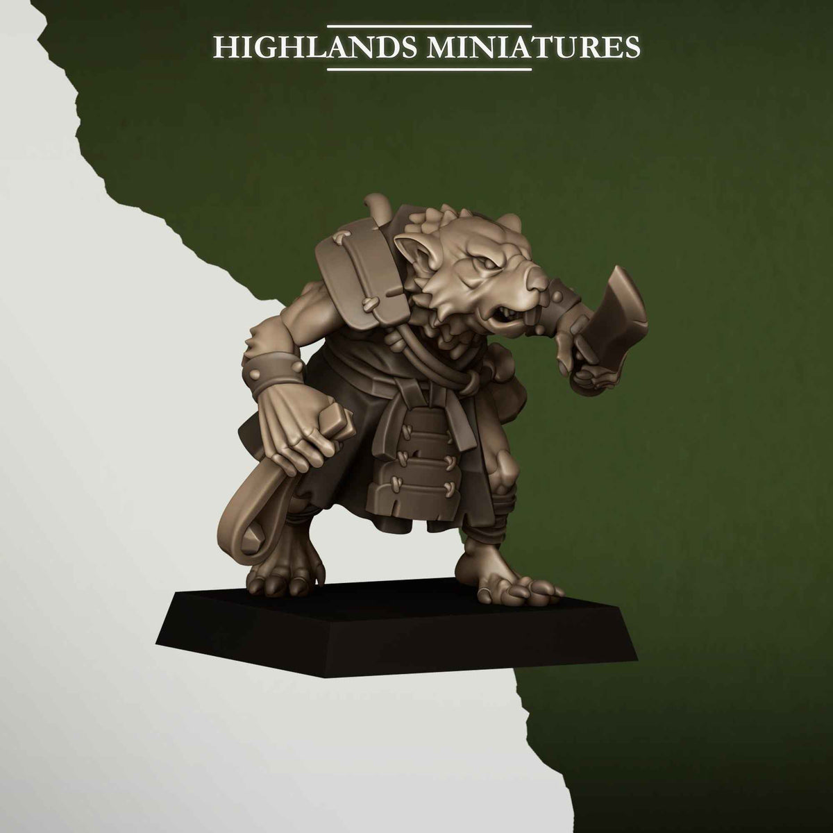 Sewer Vermin Thugs | Sewer Vermin | Highlands Miniatures | 32mm Scale Resin TTRPG Figures for Roleplaying and Wargaming