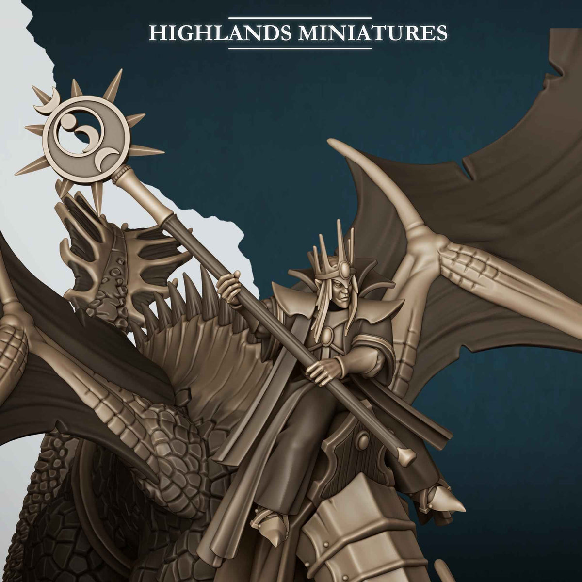 Aegean Dragon | Aegean Elves | Highlands Miniatures | 32mm Scale Resin Tabletop RPG Figures for Roleplaying and Wargaming