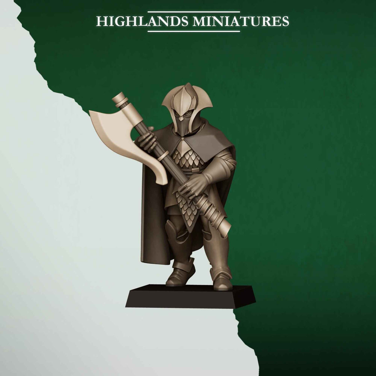 Feral Axemen | Feral Elves | Highlands Miniatures | 32mm Scale Resin Tabletop RPG Figures for Roleplaying and Wargaming