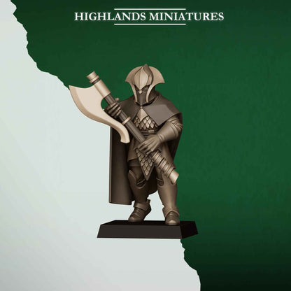 Feral Axemen | Feral Elves | Highlands Miniatures | 32mm Scale Resin Tabletop RPG Figures for Roleplaying and Wargaming