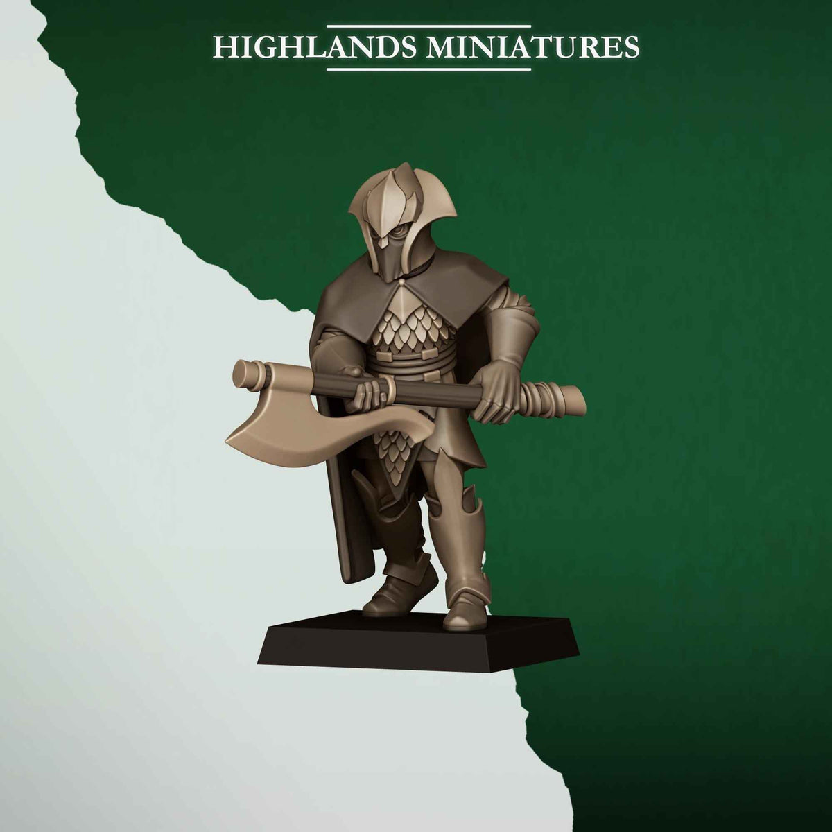 Feral Axemen | Feral Elves | Highlands Miniatures | 32mm Scale Resin Tabletop RPG Figures for Roleplaying and Wargaming