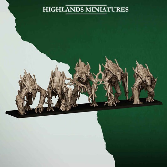 Forest Golems | Feral Elves | Highlands Miniatures | 32mm Scale Resin Tabletop RPG Figures for Roleplaying and Wargaming
