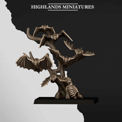 Bats Swarms | Transilvanya The Fallen Realm | Highlands Miniatures | 32mm Scale Resin Tabletop RPG Figures for Roleplaying and Wargaming