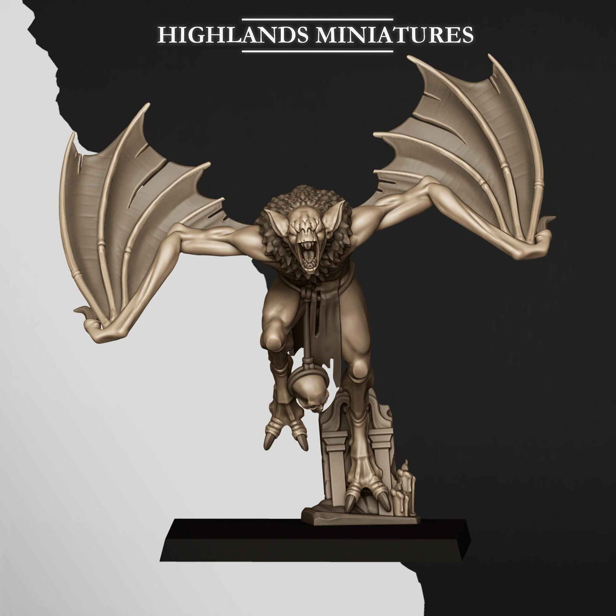 Crypt Bats | Transilvanya The Fallen Realm | Highlands Miniatures | 32mm Scale Resin Tabletop RPG Figures for Roleplaying and Wargaming