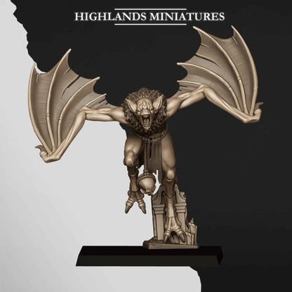 Crypt Bats | Transilvanya The Fallen Realm | Highlands Miniatures | 32mm Scale Resin Tabletop RPG Figures for Roleplaying and Wargaming