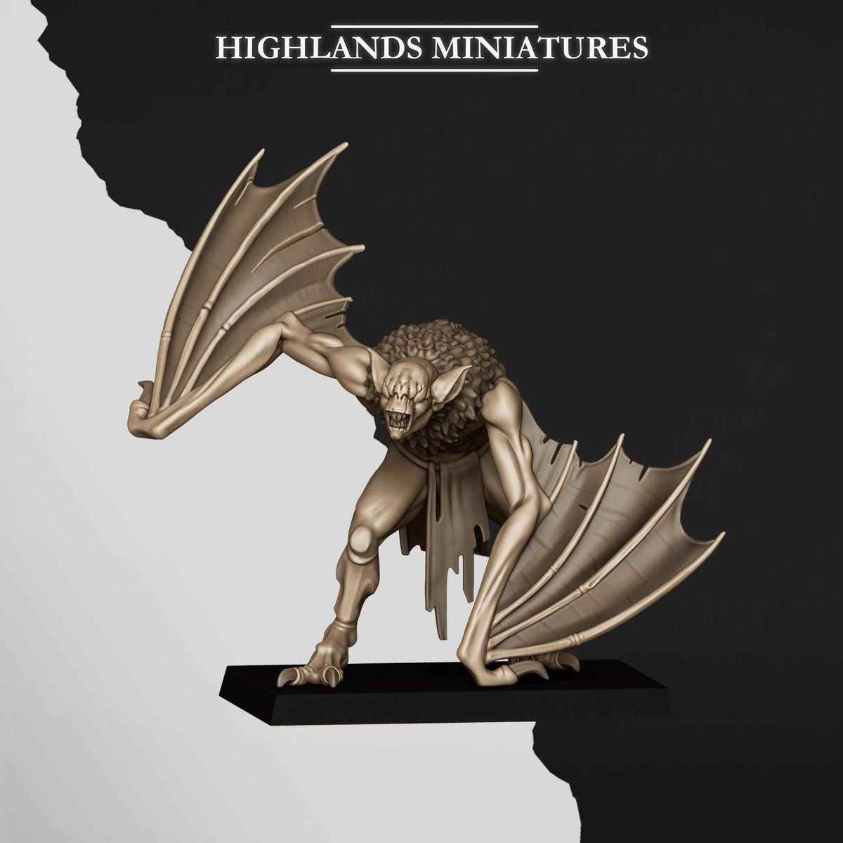 Crypt Bats | Transilvanya The Fallen Realm | Highlands Miniatures | 32mm Scale Resin Tabletop RPG Figures for Roleplaying and Wargaming